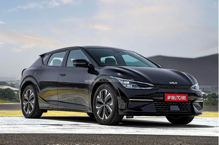Kia EV6 (June 02) -
The EV6 is the only electric vehicle in Kia India’s portfolio and comes in two variants.
Kia EV6 (June 02) -
The EV6 is the only electric vehicle in Kia India’s portfolio and comes in two variants.